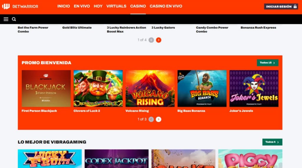 Bono de bienvenida en BetWarrior Casino